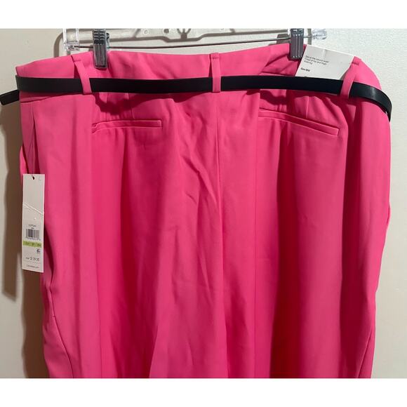 Calvin Klein Women's Pink Plus Size Mid-Rise Wide Leg Dress Pants Size 18W NWT - Picture 7 of 8